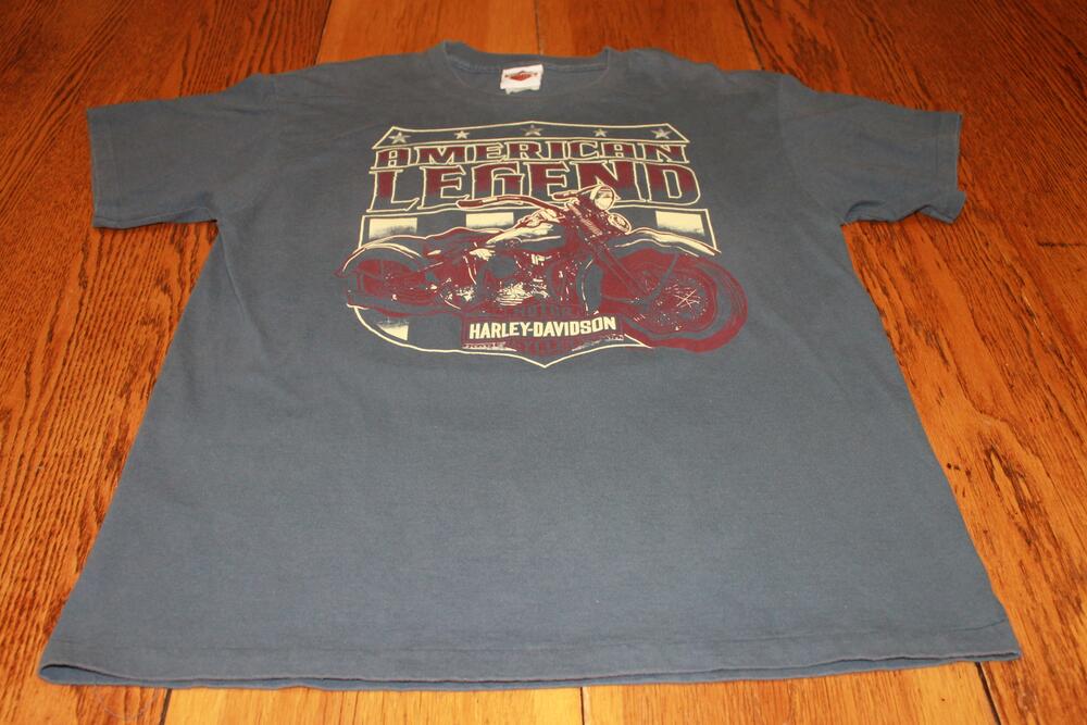 Harley-Davidson Shirt Mens Large American Legend Chunky River Motorcycle Tee